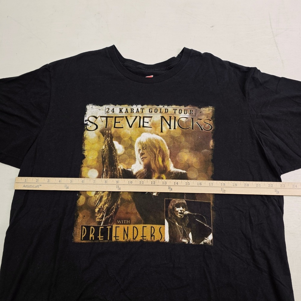 Stevie Niks 24 Kart Gold‎ Tour 2017 Stevie Nicks Concert T-Shirt Men's Sz XL - Picture 5 of 6